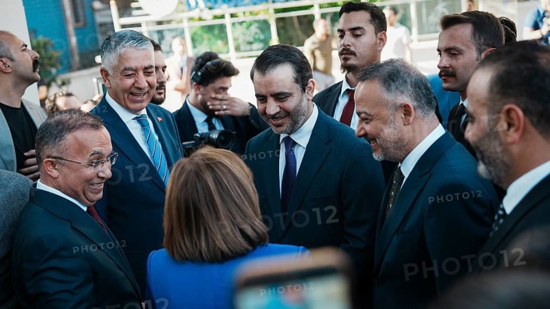 GAZIANTEP, TURKEY - JUNE 11, 2026: Turkish Deputy Foreign Minister Ali Ozel and Turkish Ambassador to Damascus Nuh Yilmaz are seen alongside Syrian Foreign Minister Assad al-Shaibani during the official reopening ceremony of the Syrian General Consulate in Gaziantep. The high-level event reflects growing diplomatic cooperation and fraternal ties between Turkey and Syria, Gaziantep, Turkey