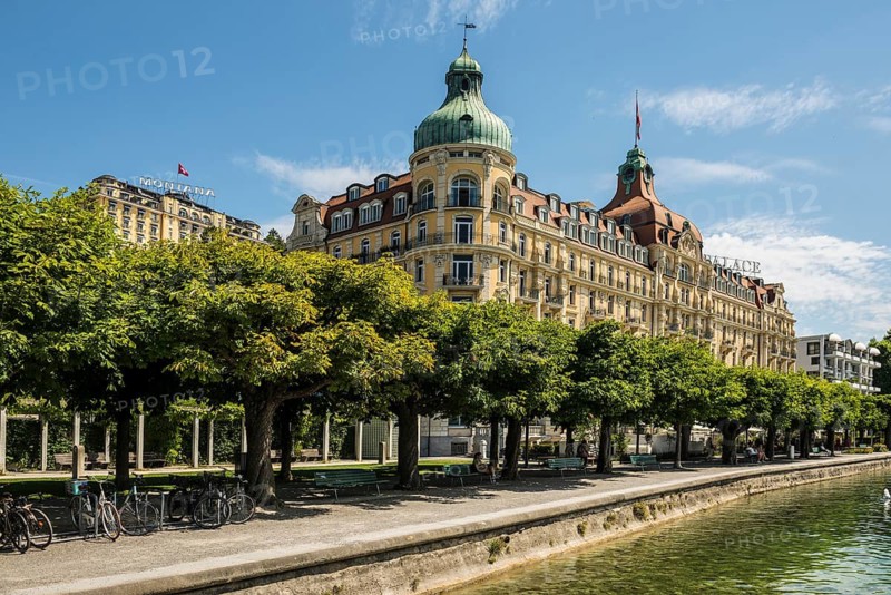 Waterfront and Luxury Hotels, Lucerne, Lake Lucerne, Canton of Lucerne, Switzerland