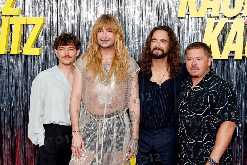 Georg Listing, Bill Kaulitz, Tom Kaulitz and Gustv shepherd at the premiere of the 3rd season of Kaulitz & Kaulitz on Netflix at the Delphi Filmpalast in Berlin on 22.7.2026