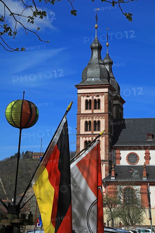 Amorbach Abbey, Monasterium vel Abbatia Amerbacensis, in the Odenwald, former Benedictine Abbey, Amorbach, Miltenberg district, Lower Franconia, Bavaria, Germany