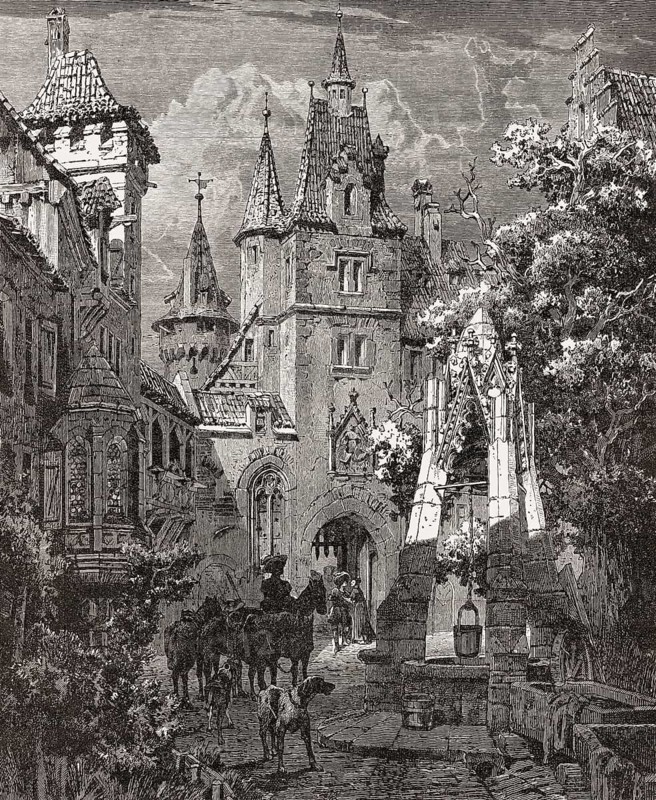 Medieval knight's castle