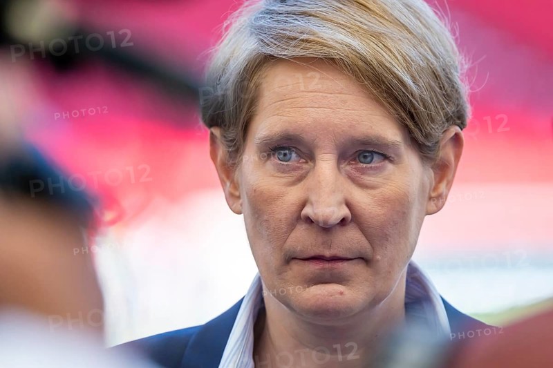 Dr Stefanie Hinz, portrait, State Police President of Baden-Württemberg. Baden-Württemberg police anti-terror exercise in a football stadium. In the run-up to the European Football Championships, 1200 police officers rehearse for an emergency. Stuttgart, Baden-Württemberg, Germany