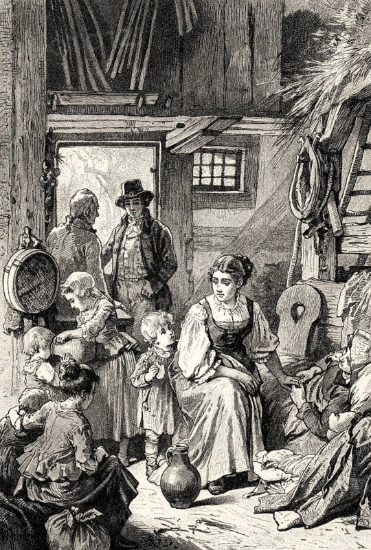 Scene from HERMANN AND DOROTHEA, an epic poem by Johann Wolfgang von Goethe