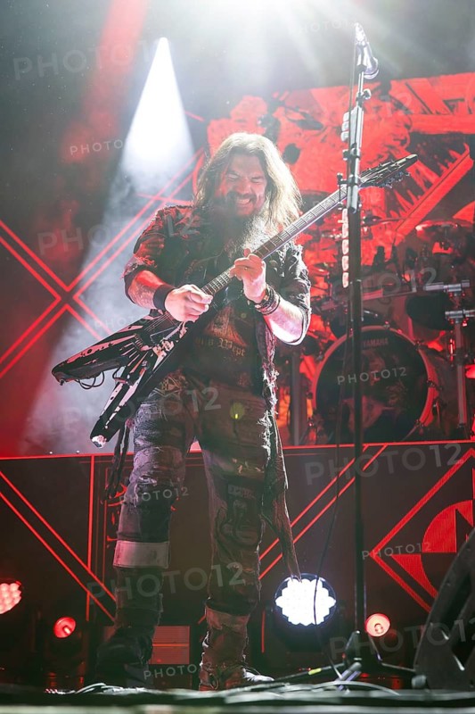 Robb Flynn, singer of Machine Head live on An Evening with, Machine Head Tour in Berlin's Columbiahalle on 18.04.2026