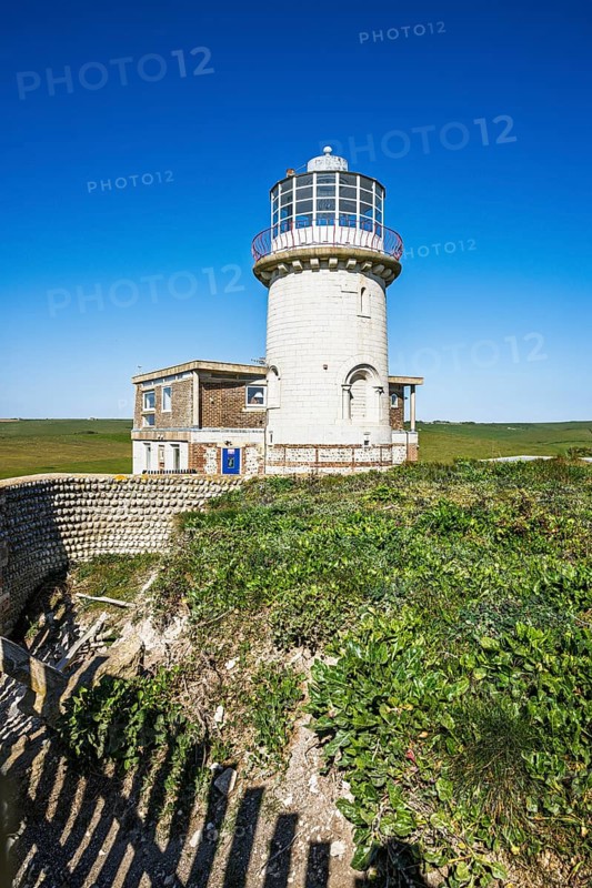 Belle Tout Lighthouse, English Channel, Beachy Head Cliffs, East Sussex, England, United Kingdom