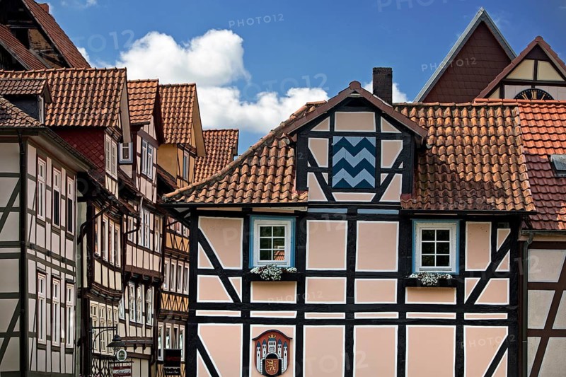 Half-timbered houses in the old town, Deutsche Fachwerkstrasse, Hann. Münden or Hannoversch Münden, Lower Saxony, Germany
