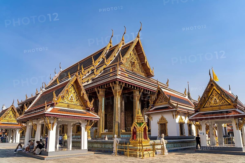 Wat Phra Kaeo, the king's Buddhist temple, Grand Palace Bangkok, Thailand