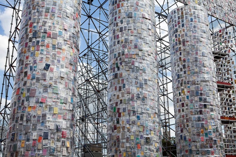 'The Parthenon of Books' by the Argentinian conceptual artist Marta Minujin, banned books, documenta 14 exhibition, 2017, Kassel, Germany