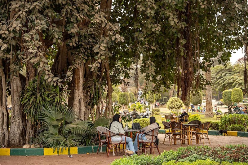 Cafe at Al Horreya Garden Park in Cairo, Egypt