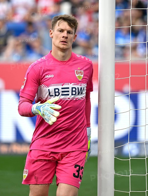 Goalkeeper Alexander Nübel VfB Stuttgart (33) Soccer Bundesliga, PreZero Arena, Sinsheim, Baden-Württemberg, Germany