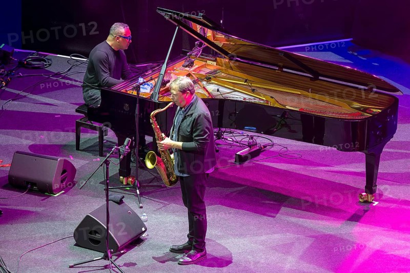 Gonzalo Rubalcaba and Chris Potter, from left to right, Gonzalo Rubalcaba Quartet, feat. < english>Chris Potter, Larry Grenadier & Eric Harland, live 26.07.2026, ZigZag Jazz Festival, Gasometer, Berlin, Germany Gonzalo Rubalcaba Quartet, feat. Chris Potter, Larry Grenadier & Eric Harland, live on July 26, 2026, ZigZag Jazz Festival, Gasometer, Berlin, Germany
