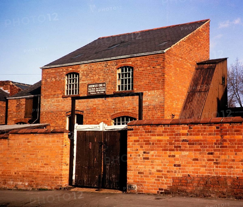 Workshop building of Ardwick Engineers, general engineering, pressing tools and jigs, Kings Heath, Birmingham, West Midland, England, UK 1964