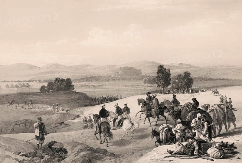 The fortress of Quetta, Baluchistan, Pakistan, First Anglo-Afghan War, sketch by James Atkinson, 1840