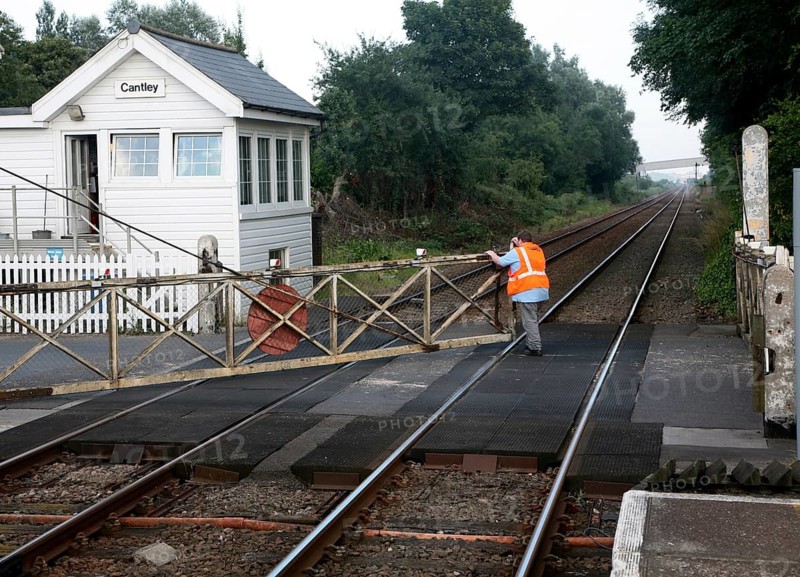 Manually operated railway level crossing at Cantley, Norfolk, Suffolk
