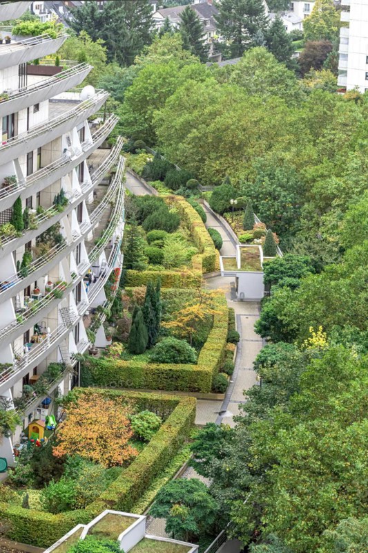 Roof gardens in Frankfurt/Main, Germany