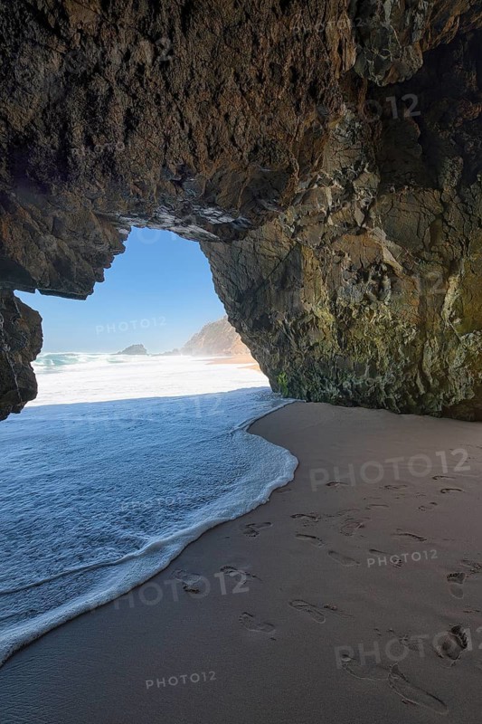 Adraga beach, Rock formation, Colares, Sintra-Cascais Natural Park, Portugal