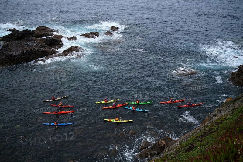 Guided sea kayak tour, sea kayak, around Cape Cape Cornwall, rocks, St Just in Penwith, Cornwall, England, Great Britain, Great Britain