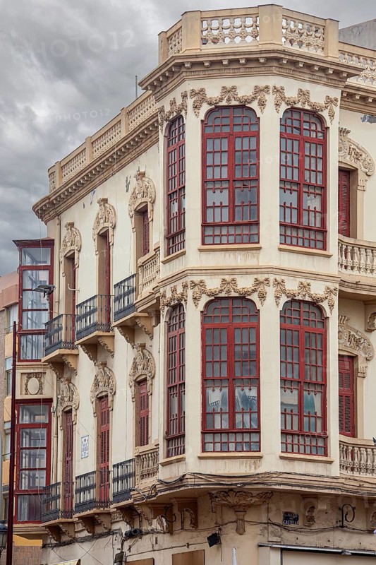 The Juan Carlos I Avenue is rich in 20th century buildings, Melilla, North Africa