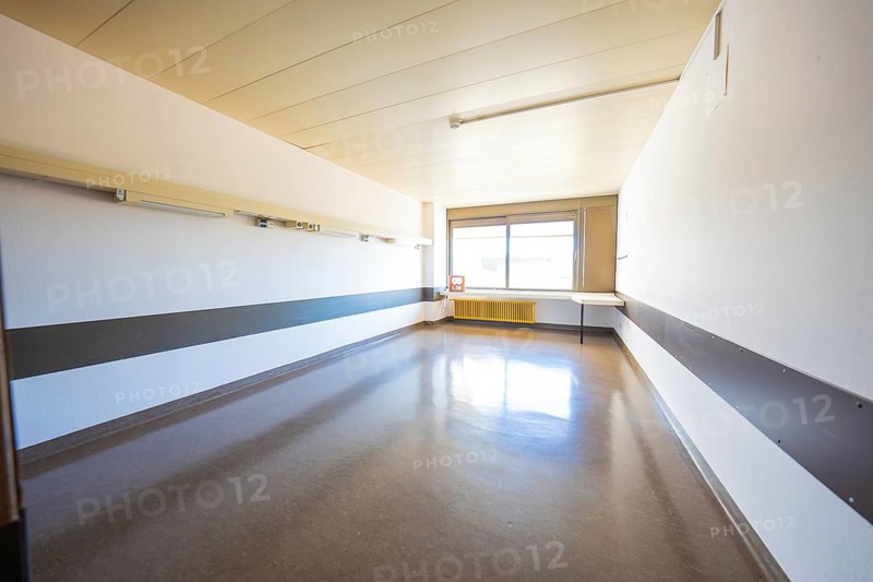 Empty room with large window and minimalistic design, Nagold Hospital of Klinikverbund Südwest, Calw district, Germany