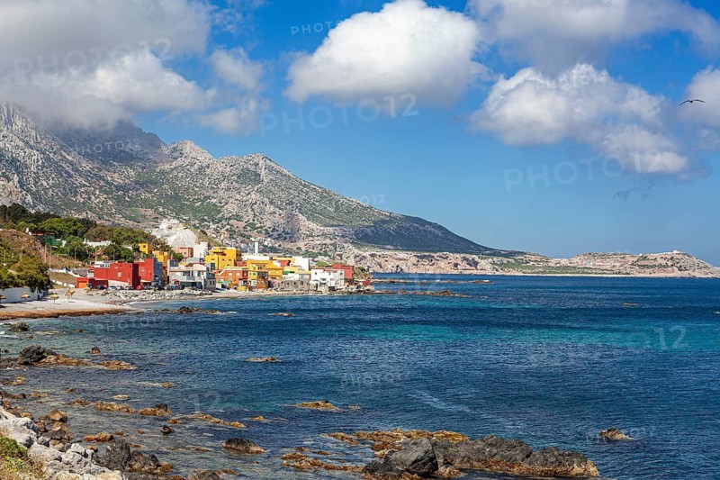 Coastal village and beach of Benzu, Ceuta, Spain, North Africa