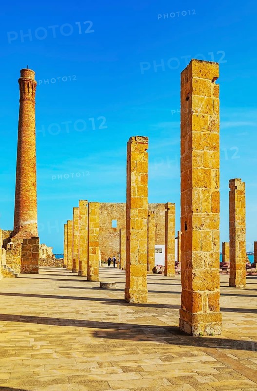 Remains of the Tuna fishery plant, Vendicari, Noto Valley, Sicily, Italy