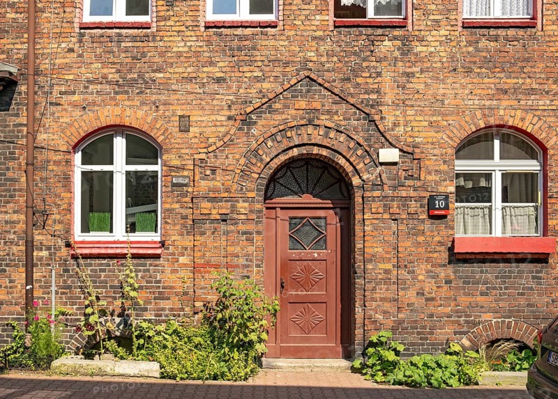 Red-brick workers' housing estates, architecture of the Nikiszowiec Historic Mining District, Katowice, Poland