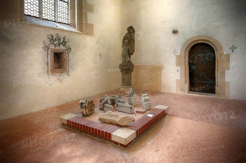 Interior view, Baufunde, Blaubeuren Abbey, Swabian Jura, Baden-Württemberg, Germany