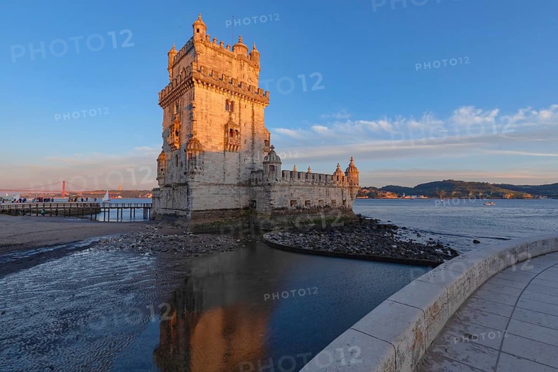 Belem Tower at sunset, Belem, Lisbon, Portugal