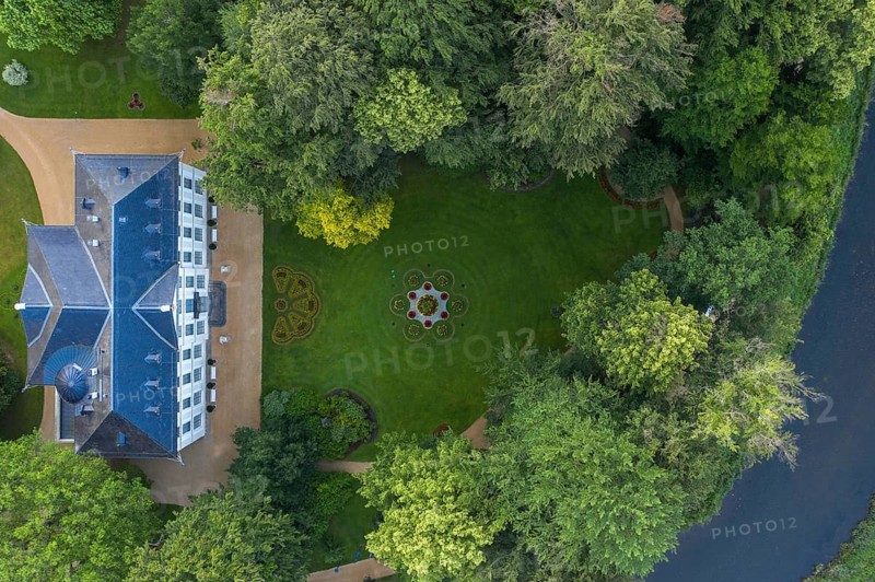 Germany, Greizer Park, Sommerpalais Greiz, Thuringia, Thuringia, aerial view, cultivated landscape, cultural landscape, landscape, landscape, aerial view, Vogtland