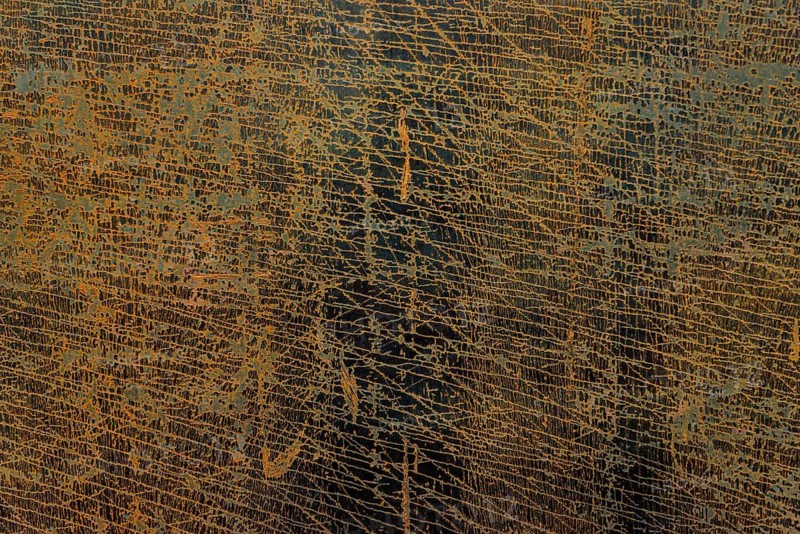 Structure and texture on corten steel plates