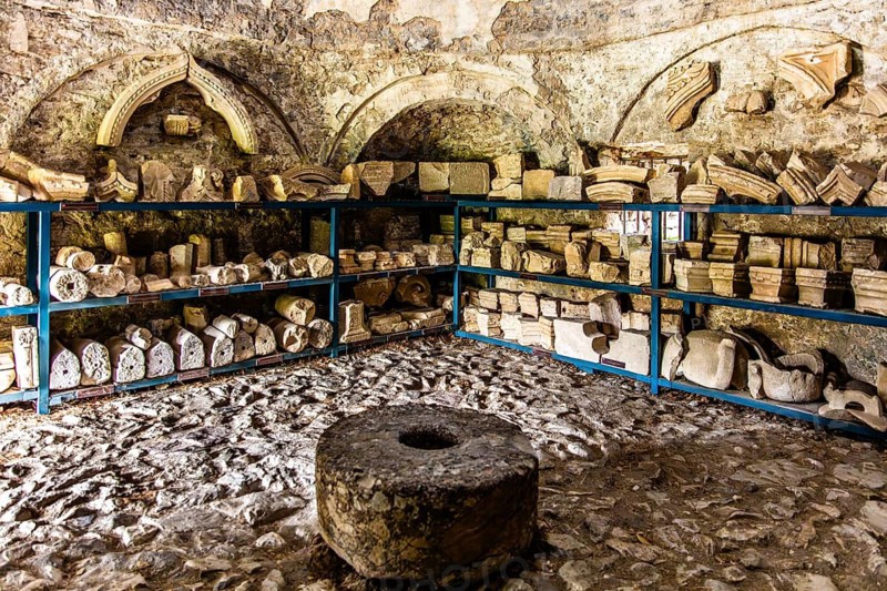 Powder magazine, Barutana, today Lapidarium, ruined city of Stari Bar, originally from the 11th century, is one of the most culturally and historically valuable sites in Montenegro, Stari Bar, Montenegro