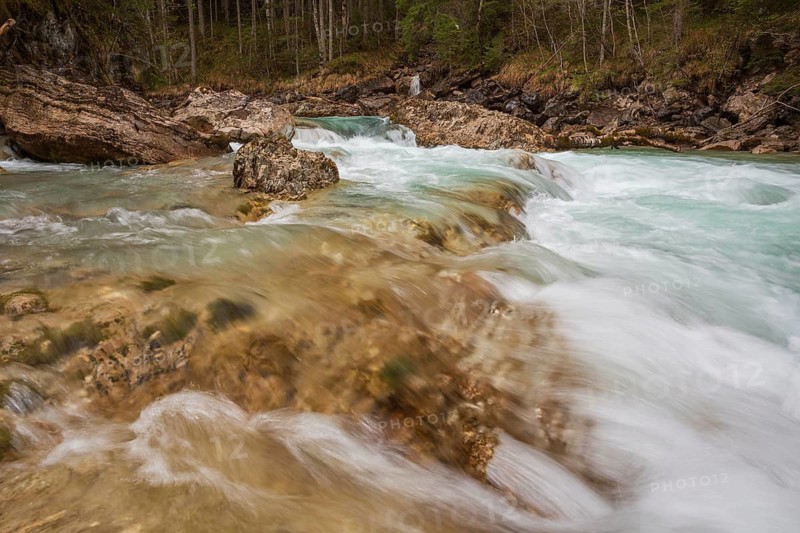 The Riss creek flowing fast through the Eng valley