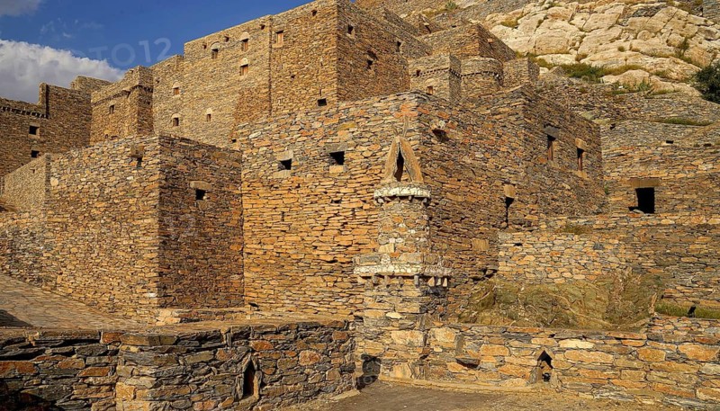 Village, mountain village, architecture, houses, Thee Ain, Middle East, Saudi Arabia, Saudi Arabia