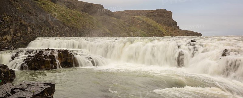 Gullfoss waterfall. A waterfall located in the canyon of the Hvítá river in southwest Iceland