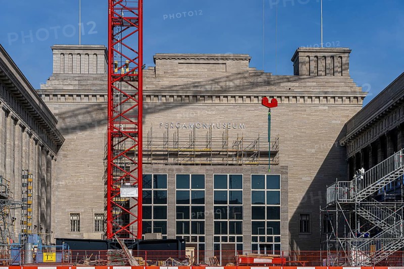 Permanent construction site at the Pergamon Museum, Museum Island, Berlin