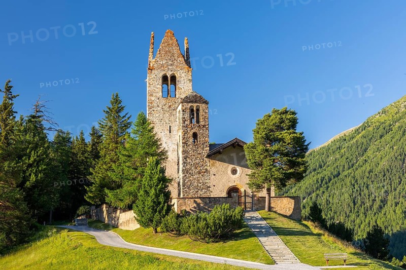 San Gian Church, Celerina/Schlarigna, Engadin, Graubünden, Switzerland