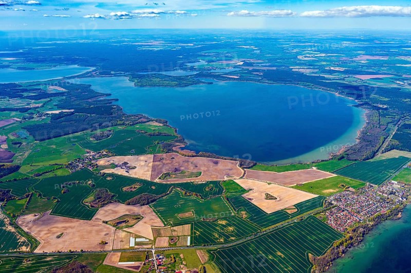 Germany, Europe, Mecklenburg-Western Pomerania, Mecklenburg Lake District, lake, water, landscape, nature, national park, nature conservation, aerial view, waterway, Kölpinsee