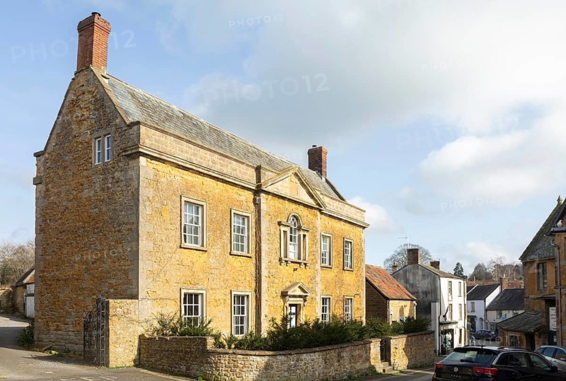 Historic stone house former Post Office listed building, Bailey Hill, Castle Cary, Somerset, England, UK
