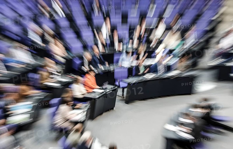 Zoom effect photo, Member of Parliament in the plenary hall of the German Bundestag, Berlin, 13 June 2024, Berlin, Berlin, Germany