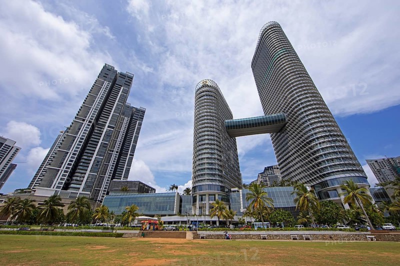 Colombo skyline, in front Galle Face Green, Colombo, Western Province, Sri Lanka