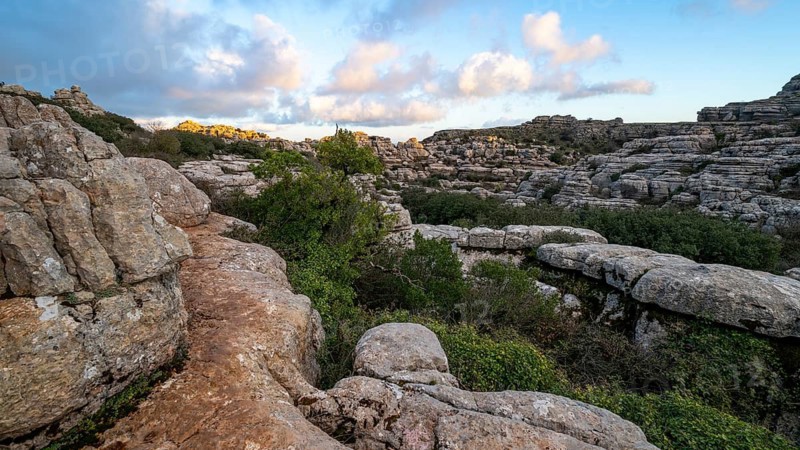 Bizarre limestone rock formations, El Torcal nature reserve, Torcal de Antequera, Malaga province, Andalusia, Spain