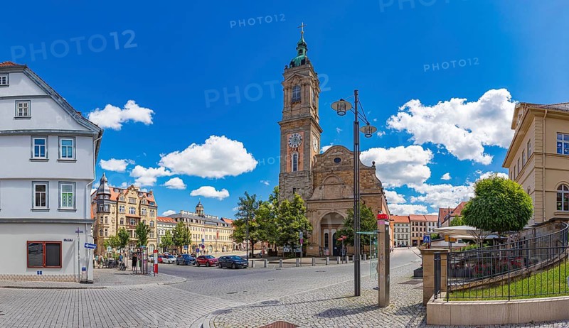 St George's Church on the market square in Eisenach, Thuringia, Germany