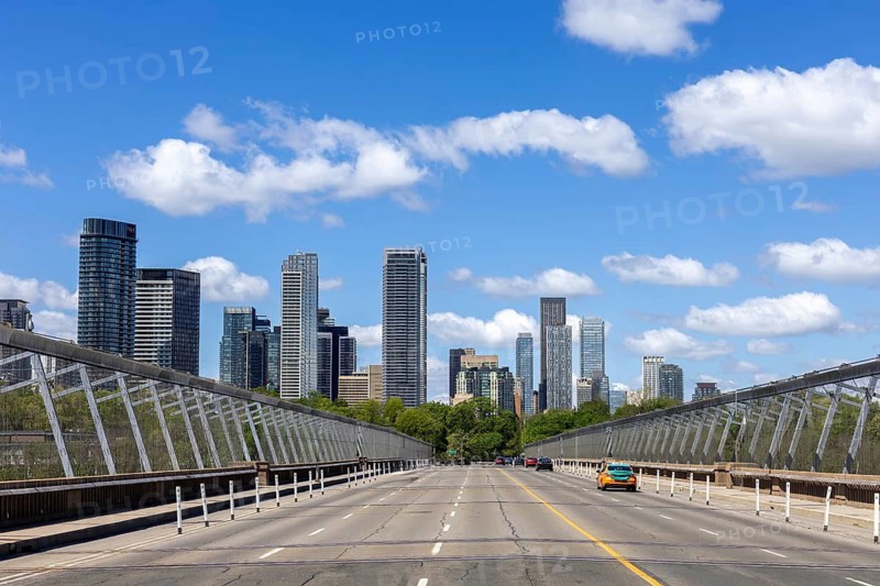 Toronto financial district skyline panorama with luxury condos and financial offices