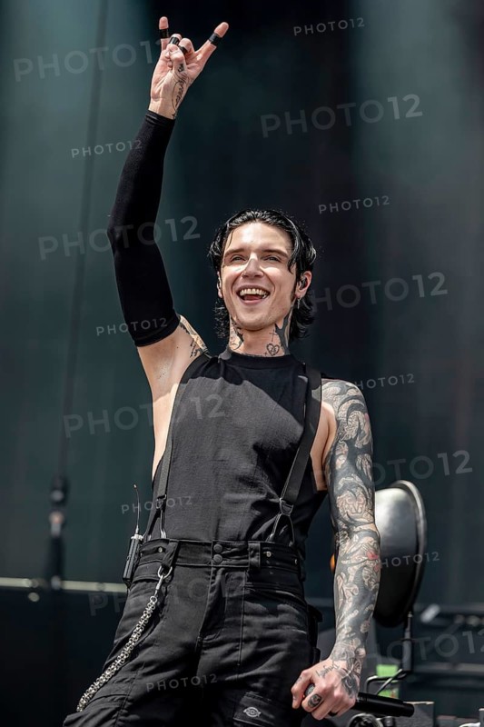 Andrew Andy Biersack, singer of Black Veil Brides live at Rock im Park on Zeppelin Field in Nuremberg on 06.06.2026