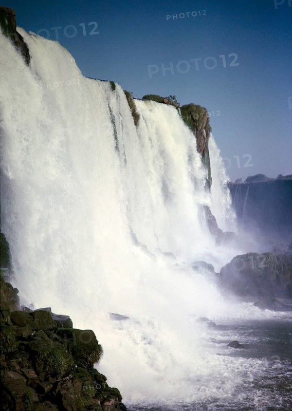 Devil's Throat, Iguazu Falls on the Iguazu River on the border between Brazil and Argentina, South America, 1962