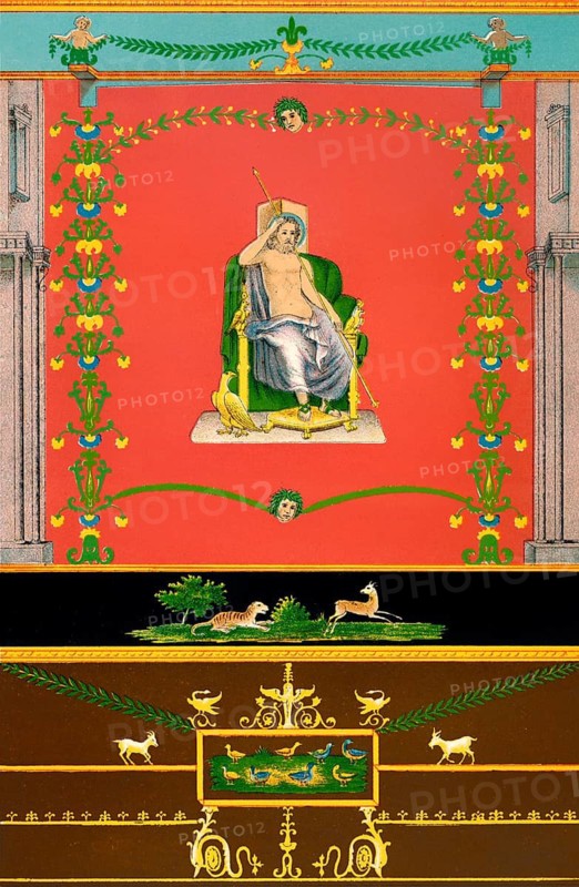 Interior decoration, ancient Roman city of Pompeii