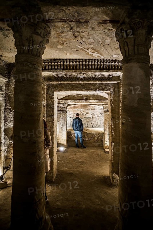 Roman Tombs, Catacombs of Kom El Shoqafa, Kom Al-Shuqafa, Alexandria, Egypt