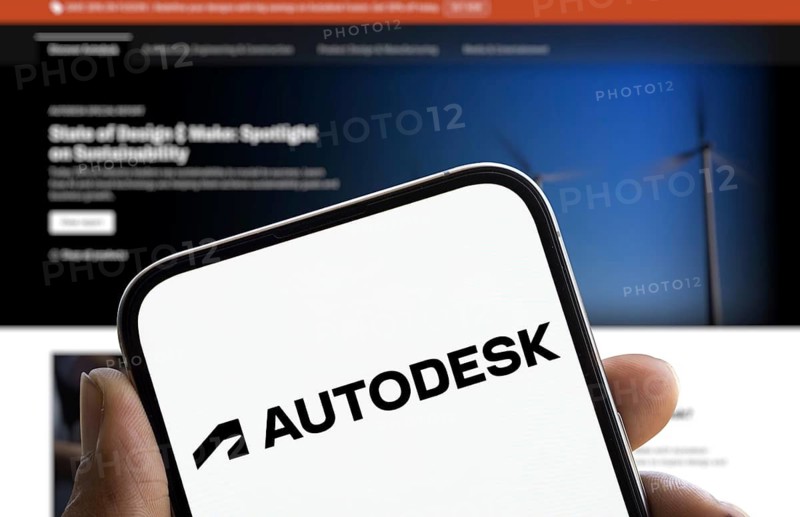 Autodesk logo is displayed on smartphone. Autodesk Inc is an American multinational software corporation that provides software products and services