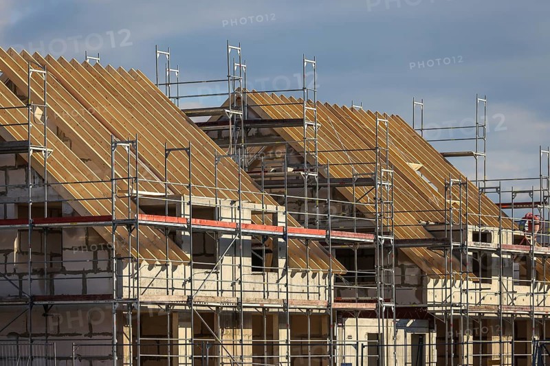 Duisburg, North Rhine-Westphalia, Germany, residential construction in a new development area, new-build neighbourhood with detached houses, semi-detached houses and multi-family houses