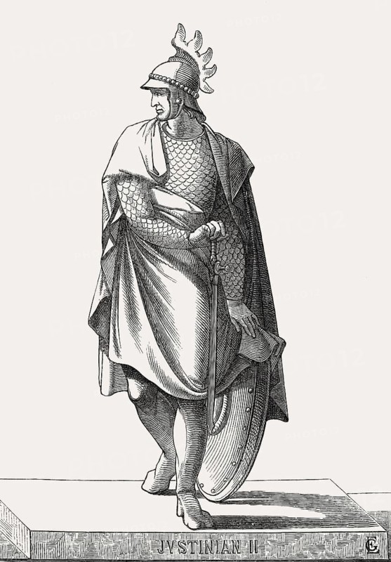 Justinian II, 668 –711, Byzantine Emperor from 685 to 695 and again from 705 to 711